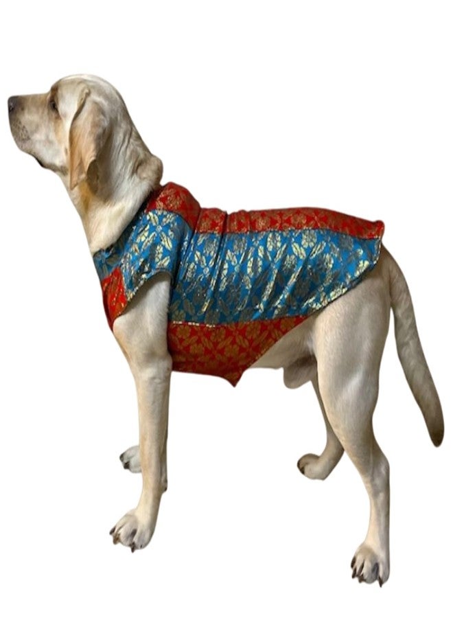 Lulala Dog Ethnic Dress - Premium Brocade Festive Dog Kurta Jacket for Small & Large Dogs | Soft Comfortable Pet Ethnic Wear for Weddings & Celebrations - Image 1